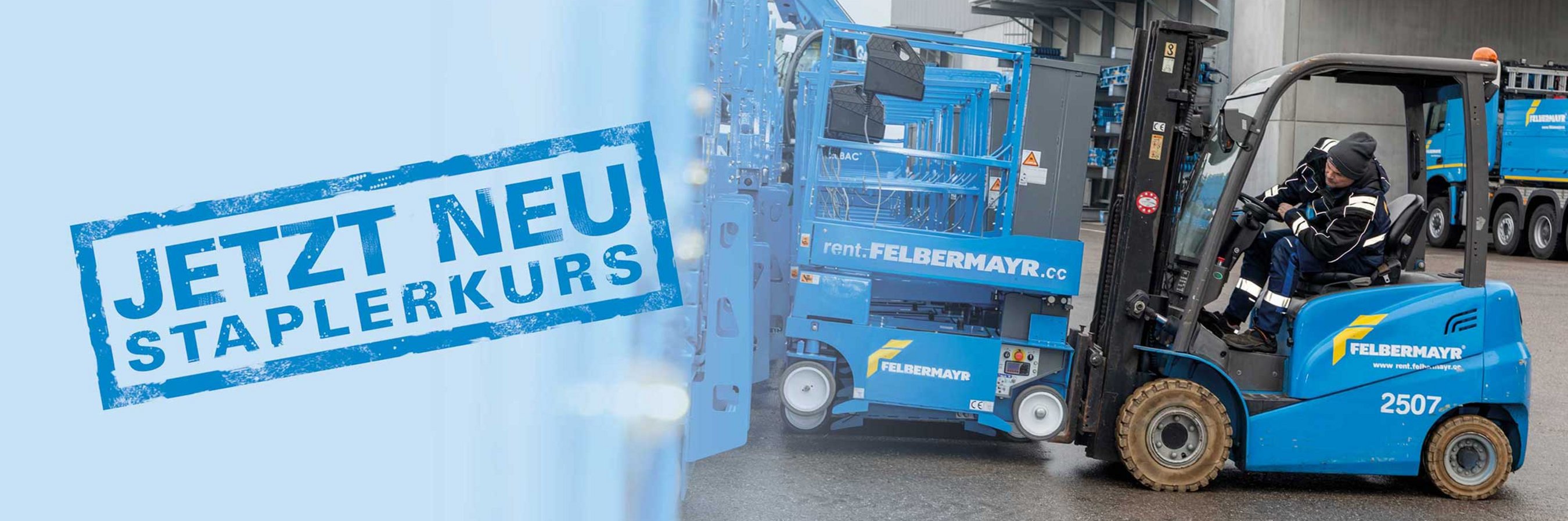 Kursteilnehmer Staplerkurs beim Praxisteil