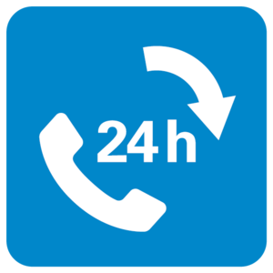 Piktogramm 24h-Hotline für Notfälle Felbermayr Rentdesk