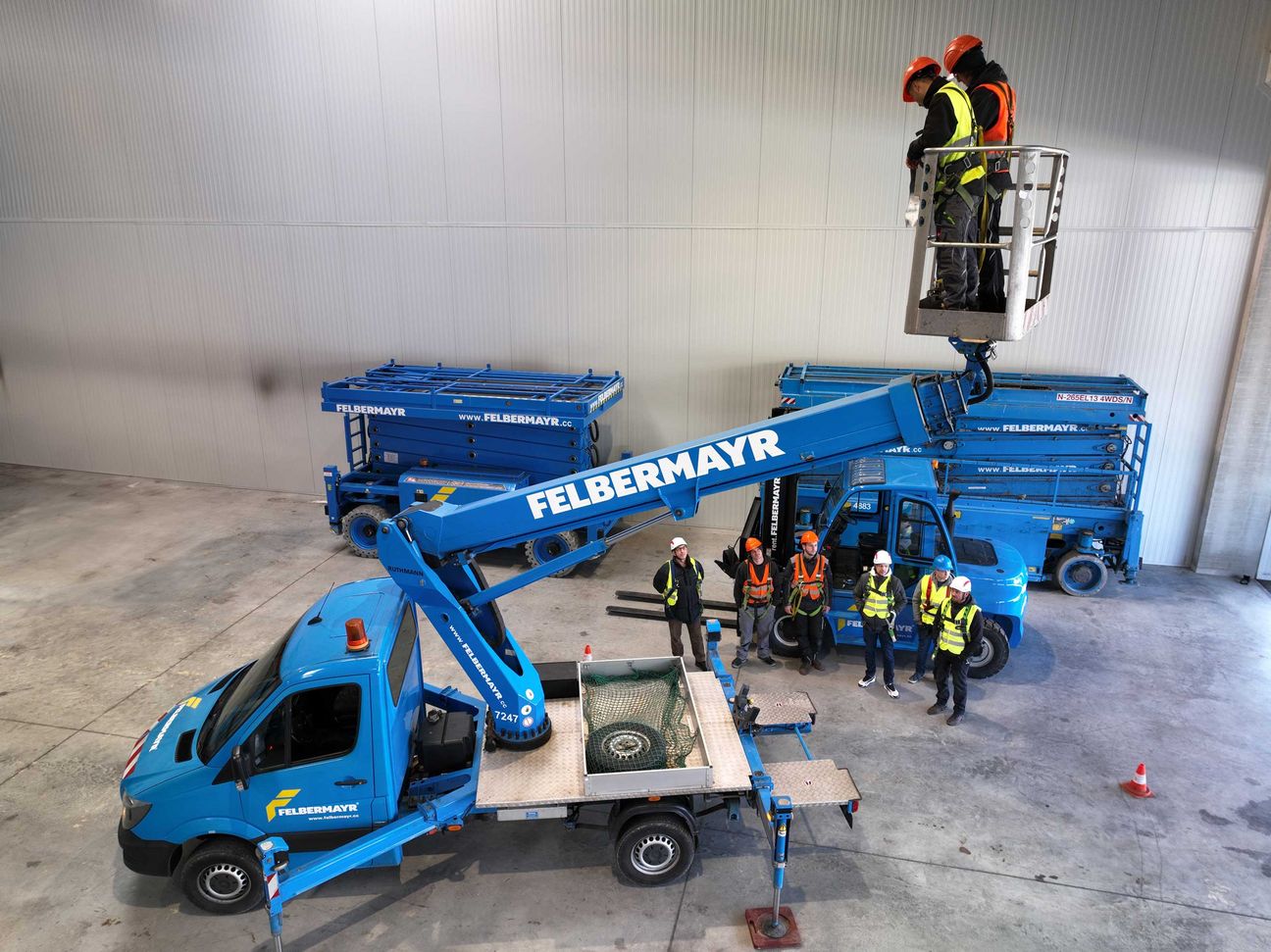 Teilnehmer bei einer IPAF Schulung bei Felbermayr